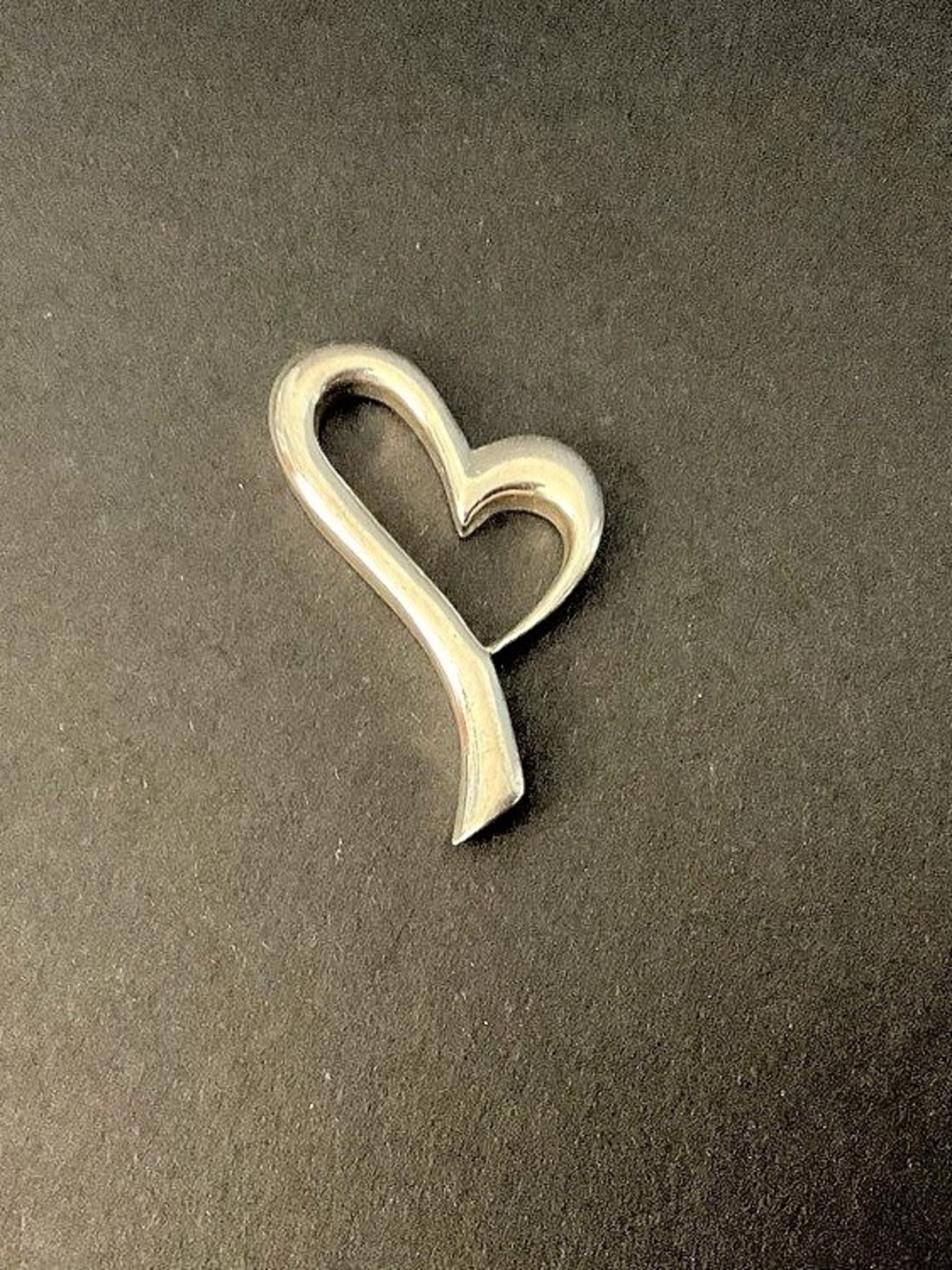 Stirling Silver Heart Shaped Pendant-Tested